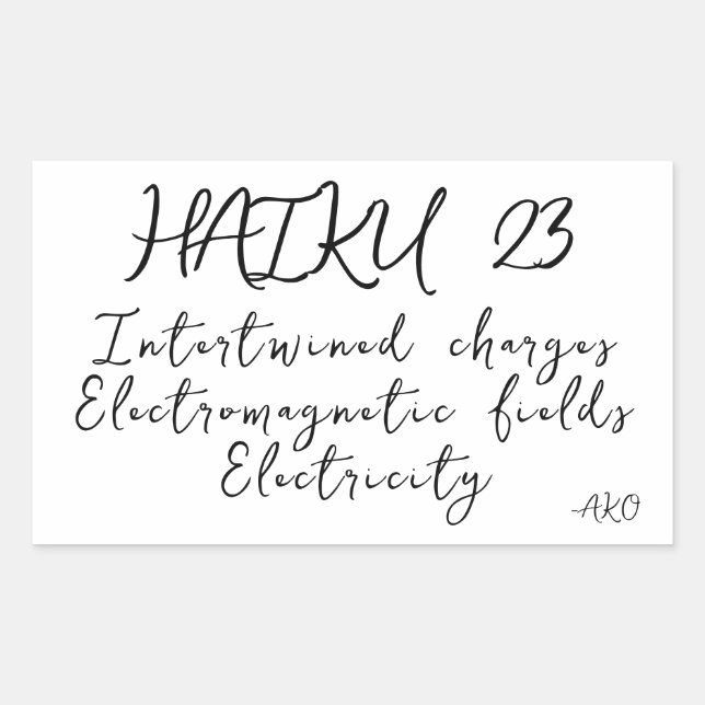 ADESIVO RETANGULAR HAIKU 23 (Frente)