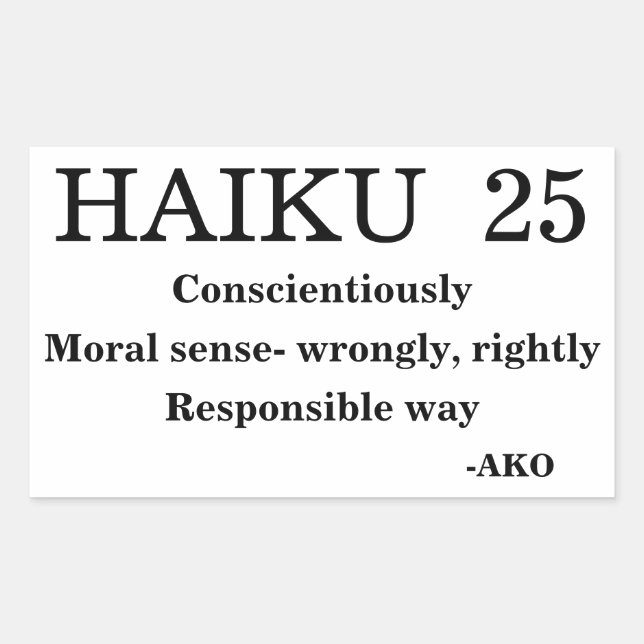 ADESIVO RETANGULAR HAIKU 25 (Frente)