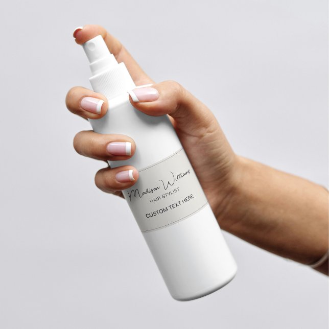 Adesivo Retangular Hair Stylist Moderno Neutro (Hair Stylist Modern Neutral Rectangular Sticker)