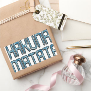 Adesivo Retangular Hakuna Matata 3D Art Impressão