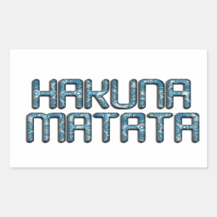 Adesivo Retangular Hakuna Matata 3D Art Impressão