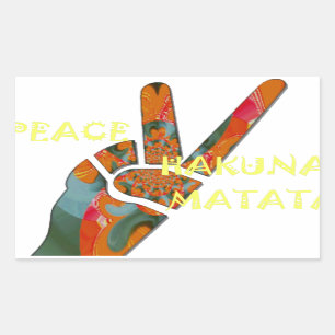 Adesivo Retangular Hakuna Matata Peace