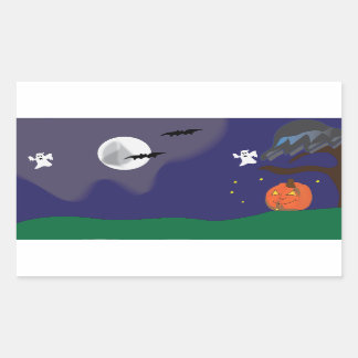 Adesivo Retangular Halloween