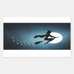 Adesivo Retangular Halloween - Bruxa