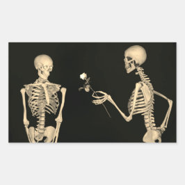 ADESIVO RETANGULAR HALLOWEEN DAQUELE VÍDEO ESQUELETO MORTO
