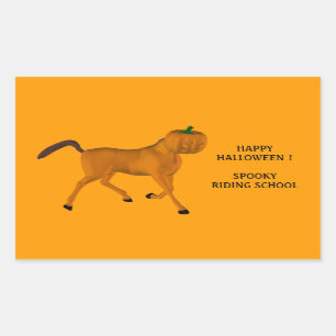 Adesivo Retangular Halloween Horse