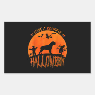 Adesivo Retangular Halloween Rottweiler Cachorro Engraçado Costume