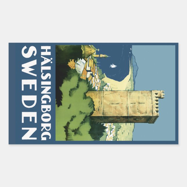 Adesivo Retangular Halsingborg ~ Suecia (Frente)