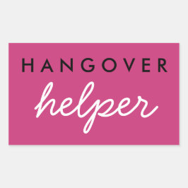 Adesivo Retangular Hangover Helper Weding Bachelorette Favor Sticker
