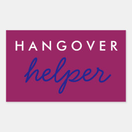 Adesivo Retangular Hangover Helper Weding Bachelorette Favor Sticker