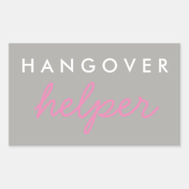 Adesivo Retangular Hangover Helper Weding Bachelorette Favor Sticker