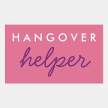 Hangover Helper Weding Bachelorette Favor Sticker