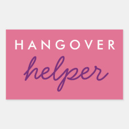 Adesivo Retangular Hangover Helper Weding Bachelorette Favor Sticker