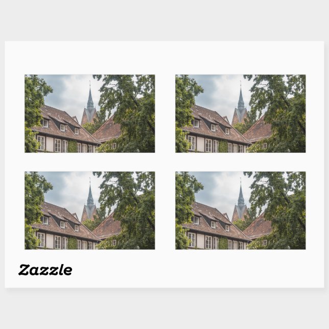 Adesivo Retangular Hanover Alemanha (Folha)