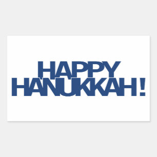 Adesivo Retangular Hanukkah feliz