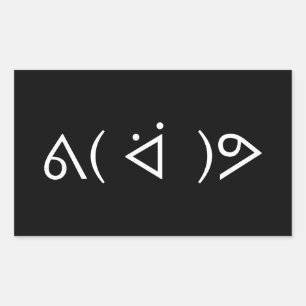 Adesivo Retangular Happy Gary ᕕ( ᐛ )ᕗ Memória Emoticon Emoji Texto Ar