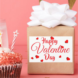 Adesivo Retangular Happy Valentine Day Sticker