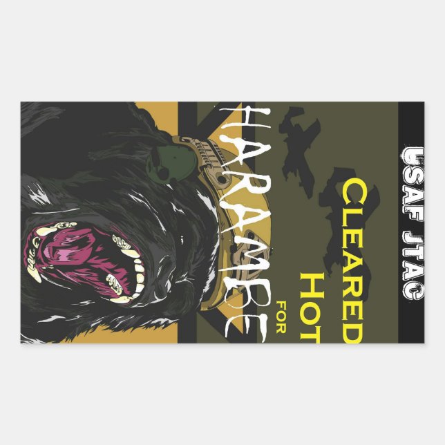 Adesivo Retangular Harambe o JTAC (Frente)