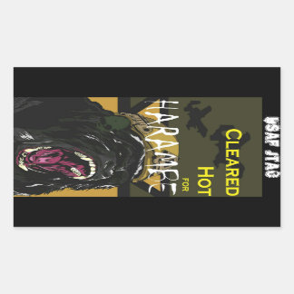 Adesivo Retangular Harambe o JTAC