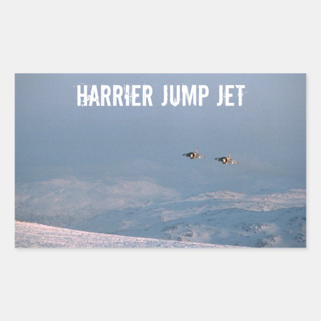 Adesivo Retangular Harrier Jump Jet (Frente)