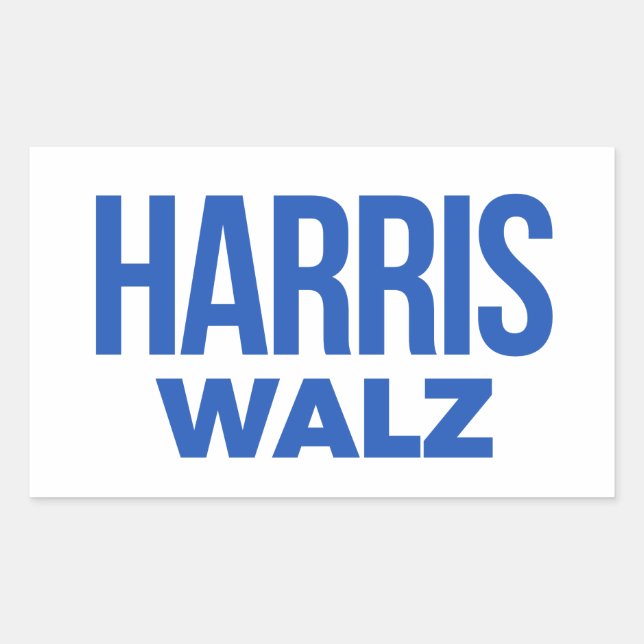 Adesivo Retangular Harris Walz 2024 (Frente)