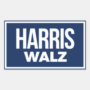 Adesivo Retangular Harris Walz 2024