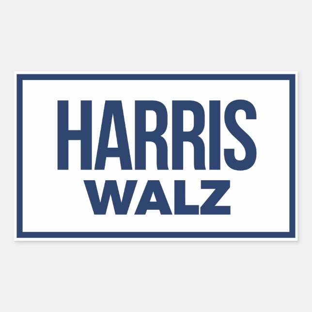 ADESIVO RETANGULAR HARRIS WALZ 2024 (Frente)