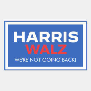 Adesivo Retangular Harris Walz 2024 - Não vamos voltar