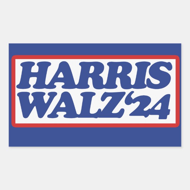 Adesivo Retangular Harris Walz de 24 (Frente)