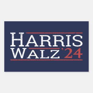 Adesivo Retangular Harris Walz Eleição 2024 I