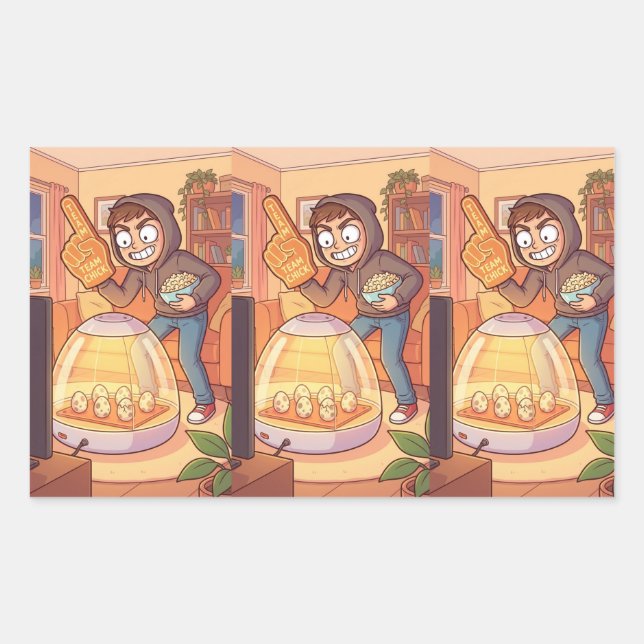 Adesivo Retangular Hatch Day Hype Sticker – Chicken Lover Gift  (Frente)