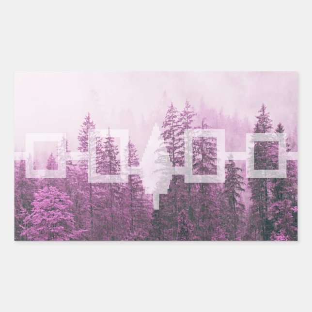 Adesivo Retangular Haudenosaunee Misty Forest Flag (Frente)