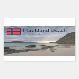 Adesivo Retangular Haukland Beach