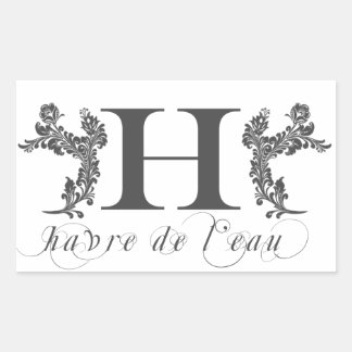 Adesivo Retangular Haverleau: Vinheta Retangular