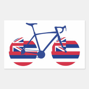Adesivo Retangular Hawaii Flag Cycling