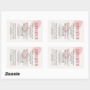 Adesivo Retangular Hebraico e Bênçãos Inglesas para Chanucá