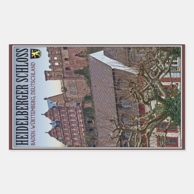 Adesivo Retangular Heidelberg - Castelo de Baixo (Frente)