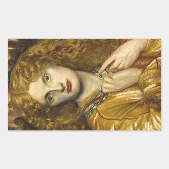 Adesivo Retangular Helen of Troy (por Dante Gabriel Rossetti) (Frente)