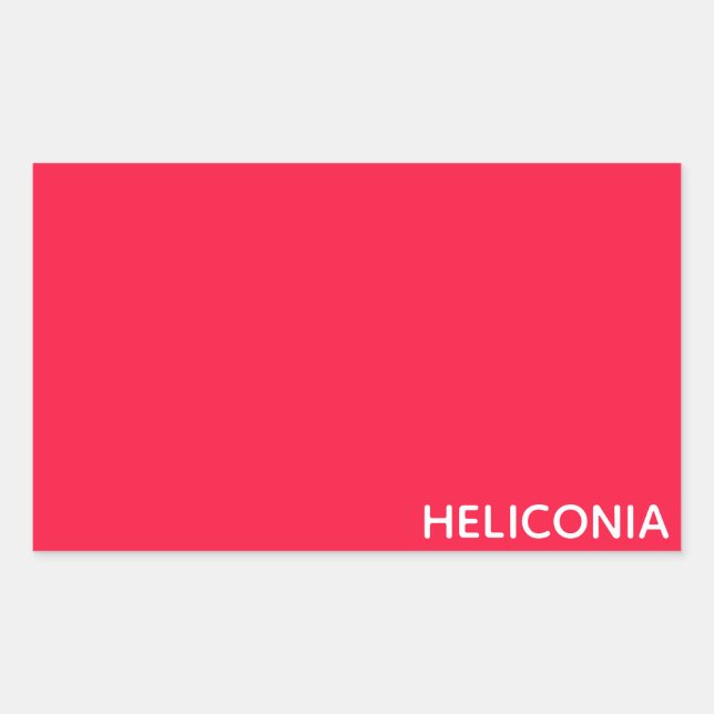 Adesivo Retangular Heliconia red color name (Frente)
