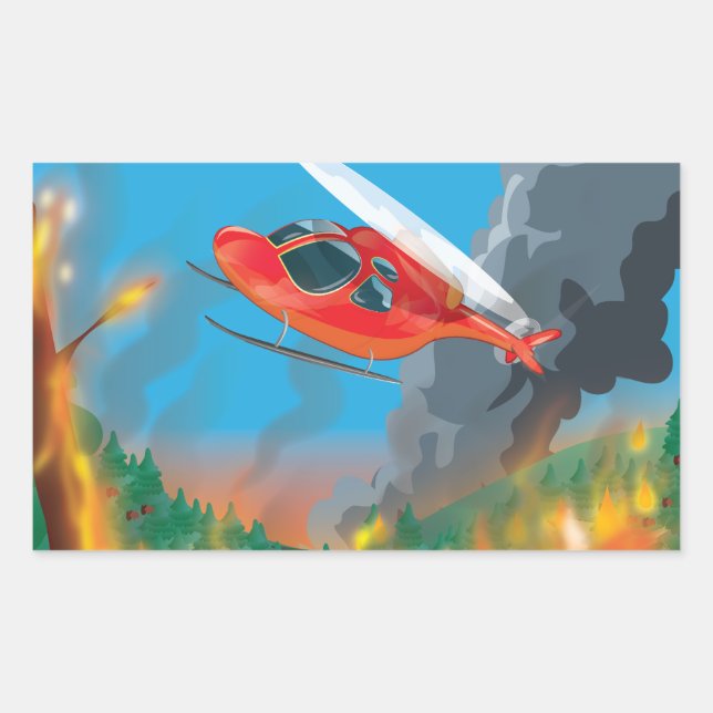 Adesivo Retangular Helicóptero de Resgate (Frente)