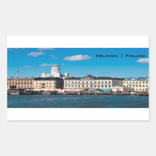 Adesivo Retangular Helsinki City Skyline