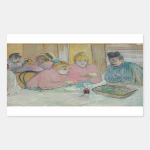 Adesivo Retangular Henri de Toulouse-Lautrec - Mulheres na sala de ja