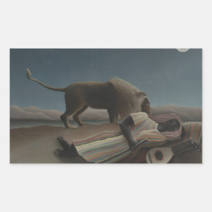 Adesivo Retangular Henri Rousseau - cigano de sono
