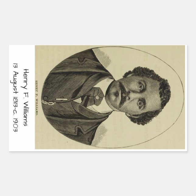 Adesivo Retangular Henry F. Williams (Frente)