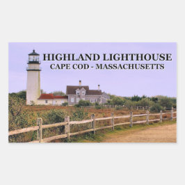 Adesivo Retangular Highland Lighthouse, Cabo Cod, Massachusetts