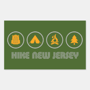 Adesivo Retangular Hike New Jersey