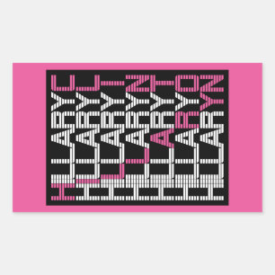 Adesivo Retangular hillary clinton textual