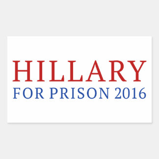 Adesivo Retangular Hillary For Prison