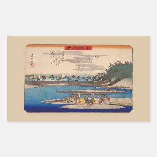 Adesivo Retangular Hirakata, Kanazawa, por Hiroshige Stickers