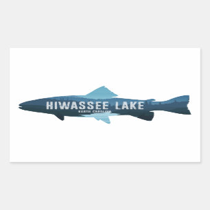 Adesivo Retangular Hiwassee Lake Carolina Fish